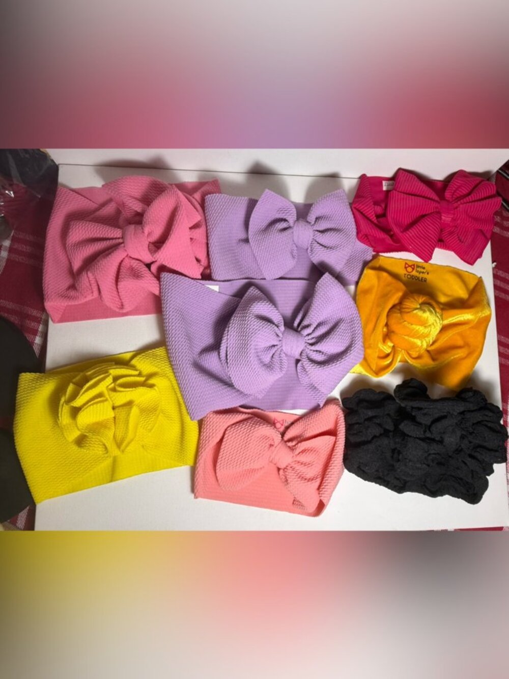 Little Loper's Headbands - Set of 8 Pink, Purple, Yellow, Coral, Black